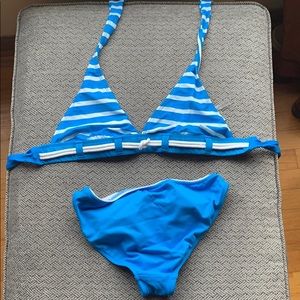 Blue polo bathing suit